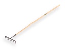 Seed rake DE WIT forged with 7 round tines and ATLAS handle 160 x 3.2 cm