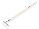Râteau de maçon DE WIT forgé avec 8 dents courbées et manche ATLAS 160 x 3,2 cm