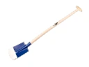 Border spade Jimmy blue, round treads, with shovel handle 85 cm bent, FSC 100%