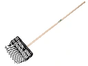 Fourche à fumier ATLAS en plastique, à dents fines avec panier et manche ATLAS 150 x 2,8 cm