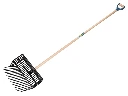 Manure fork ATLAS plastic, fine-toothed with basket and ATLAS handle 140 x 2.8 cm and D-grip