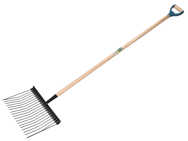 [827017] Mistgabel ATLAS Stahl, fein gezahnt mit ATLAS Stiel 130 x 3,0 cm und D-Griff, FSC 100%
