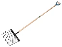 Mestvork ATLAS staal, fijngetand met ATLAS steel 130 x 3,0 cm en D-greep , FSC 100%