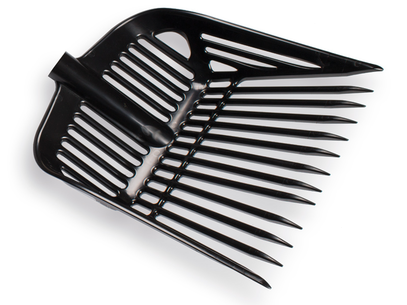 [827027] Fourche à fumier ATLAS en plastique noir sans manche