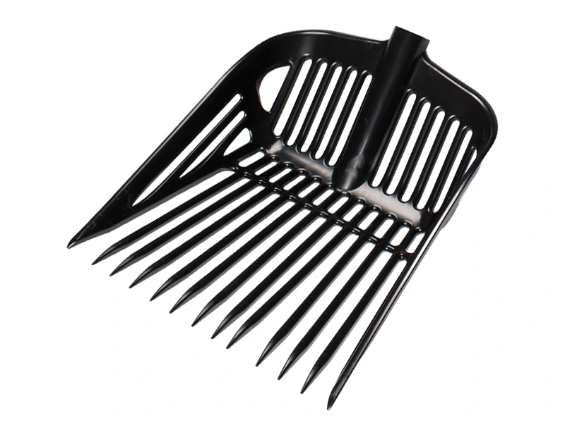 [827027] Fourche à fumier ATLAS en plastique noir sans manche