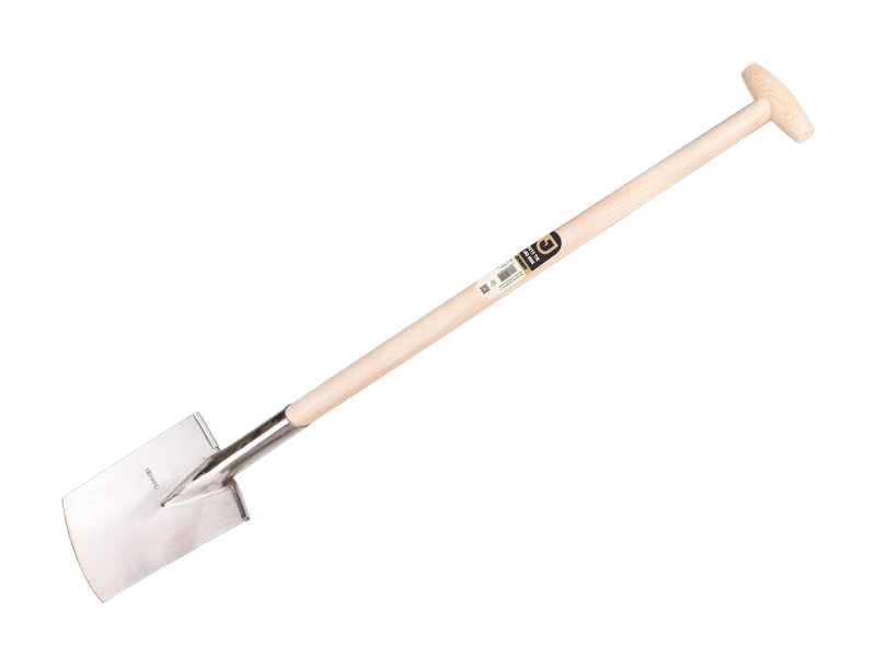 [828600] Tuinspade Jimmy gepolijst, RONDE OPSTAP, met ESSEN steel 85 cm, FSC 100%