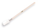 Spade ATLAS DIAMOND polished, ROUND TREADS, with ATLAS knob handle 110 cm, FSC 100%