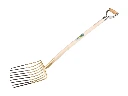 Schutthaken OFFNER 9 Zinken 26,5 cm mit Federdülle und ATLAS Metall-D-Griff 95 cm