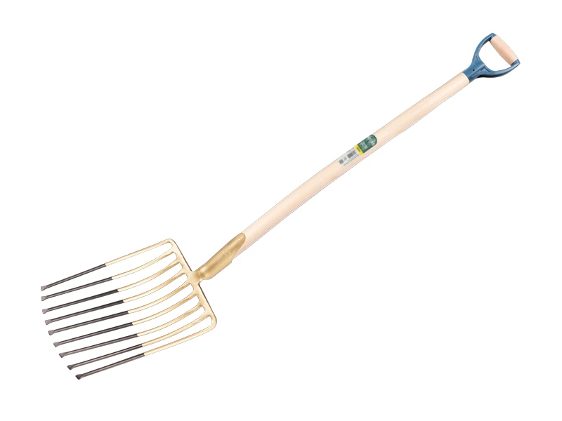 Rubble Fork OFFNER 9 tines 26.5 cm with lip socket and ATLAS plastic D-handle 95 cm, FSC 100%