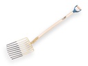 Rubble fork OFFNER 9 tines 26.5 cm with lip socket and ATLAS plastic D-handle 95 cm