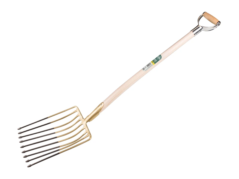 Potato fork OFFNER 9 tines 26 cm, with lip socket and ATLAS metal D-handle 95 cm