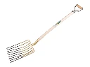 Fourche à pommes de terre OFFNER 9 dents 26 cm, avec douille de manche et ATLAS manche à poignée en D métallique 95 cm