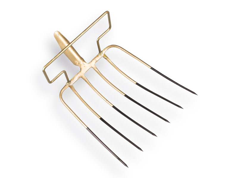 [842008] Manure fork OFFNER 6 tines with bracket, without handle