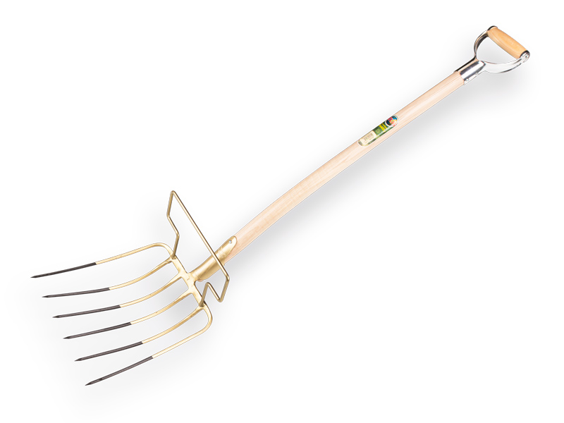 [842009] Laubgabel OFFNER 6 Zinken mit Bügel und ATLAS Metall-D-Griff 95 cm, FSC 100%