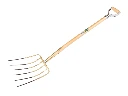 Maisgabel OFFNER 6 Zinken 32 cm mit Stift, Federhülse und ATLAS Metall-D-Griff 95 cm