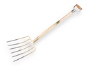 Fourche à maïs OFFNER 6 dents 32 cm avec douille de manche et manche à poignée en D métallique ATLAS 95 cm