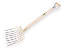 Fourche à maïs OFFNER 8 dents 36 cm avec douille de manche et ATLAS manche à poignée en D métallique 95 cm