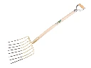 Fourche à maïs OFFNER 8 dents 36 cm avec douille de manche et ATLAS manche à poignée en D métallique 95 cm