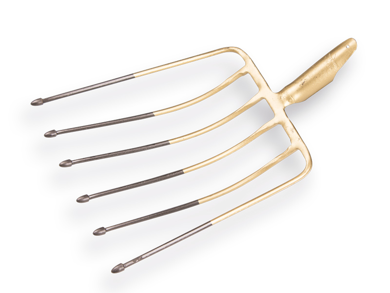Bietenvork OFFNER 6 tands 34 cm met lipdul, zonder steel