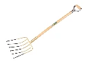 Beet fork OFFNER 6-tine 34 cm with lip socket and ATLAS metal D-handle 95 cm