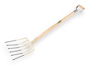 Fourche à betteraves OFFNER 6 dents 34 cm avec douille de manche et ATLAS manche à poignée en D métallique 95 cm
