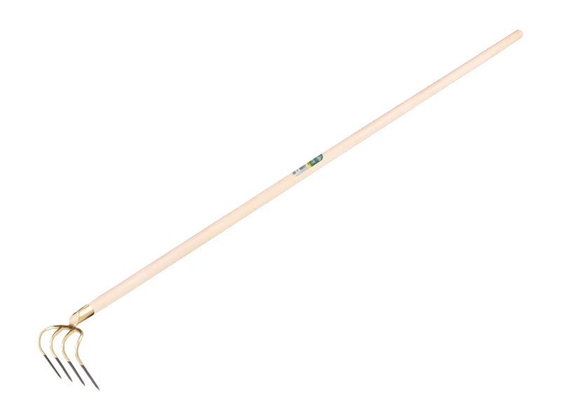 OFFNER manure hook with 4 long tines 21 cm, socket and tapered ATLAS handle 180 cm, FSC 100%