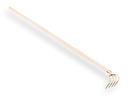 Manure hook OFFNER 4-tine, long tines 21 cm, with socket and tapered ATLAS handle 180 cm, FSC 100%