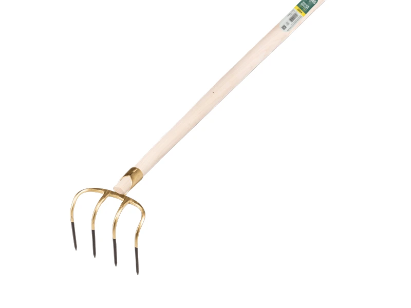 [844418] Misthaken OFFNER mit 4 langen Zinken 21 cm, Tülle und geradem ATLAS Ecofiber Stiel 250 cm