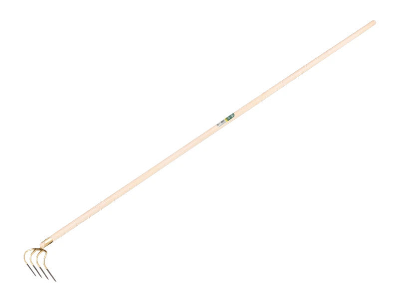 OFFNER manure hook with 4 long tines 21 cm, socket and straight ATLAS Ecofiber handle 300 cm