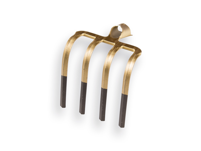 [844440] Manure hook - Spade hook OFFNER with 4 flat tines and lip socket, without handle