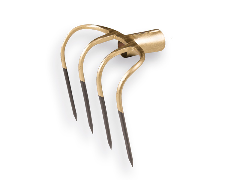 Mesthaak OFFNER 4 tands, korte tanden 13 cm, met dul, zonder steel