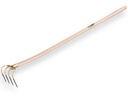 Mesthaak OFFNER 4 tands, korte tanden 13 cm, met dul en gebogen ATLAS steel 140 cm, FSC 100%