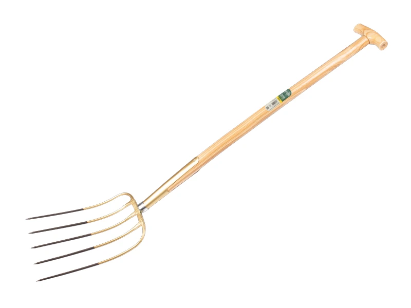 [911075] Mistgabel OFFNER 5 Zinken Bronze, mit ATLAS T-Stiele 90 cm