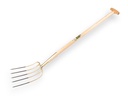 Fourche à fumier OFFNER 5 dents bronze, avec manche de bêche en T ATLAS 100 cm