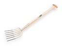 Fourche à fumier OFFNER 6 dents bronze, avec manche de bêche en T ATLAS 90 cm