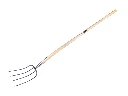 Manure Fork Jimmy 4-tine blue, with ash wood knob handle 135 cm