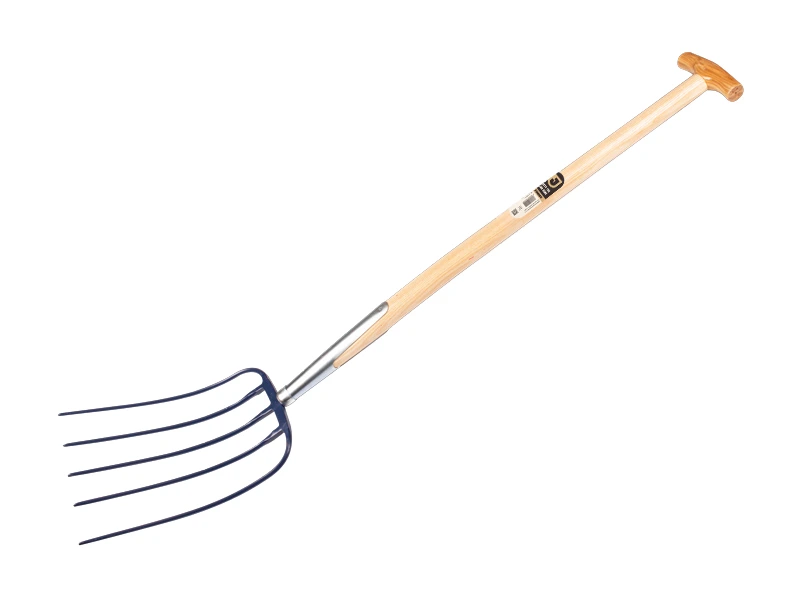 Mestvork Jimmy 5 tands blauw, met ESSEN T-steel 85 cm