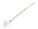 Mestvork OFFNER 5 tands brons, met ATLAS knopsteel 135 cm
