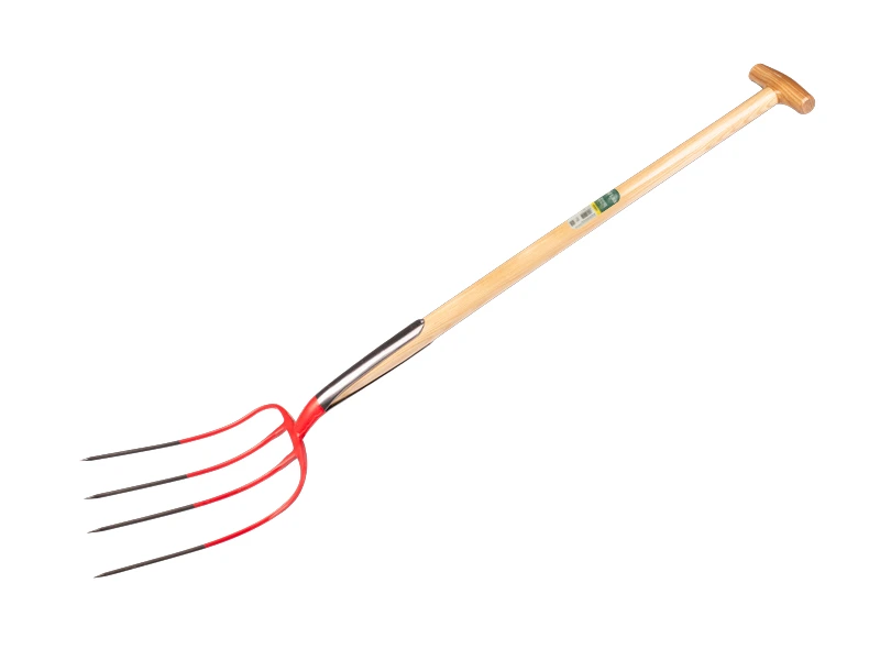 [916400] Mistgabel OFFNER 4 Zinken rot, mit doppelter Feder und ATLAS T-Stiele 90 cm
