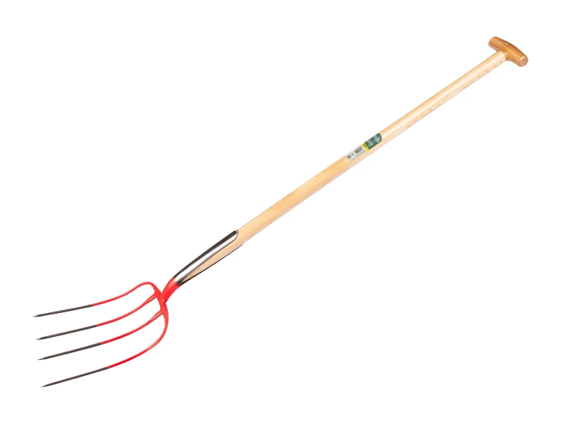 [916401] Mestvork OFFNER 4 tands rood, met dubbele veer en ATLAS T-steel 105 cm