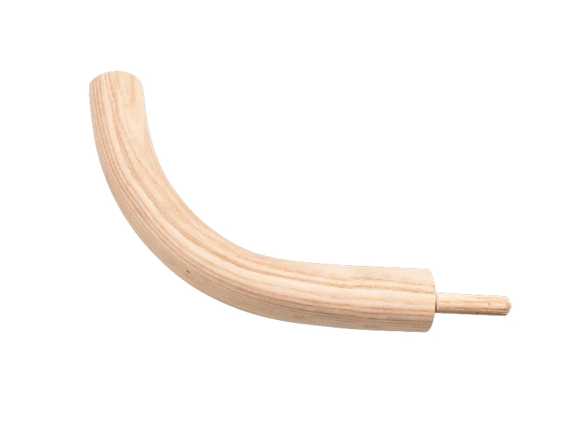 Lower handle (right) for wooden scythe snath