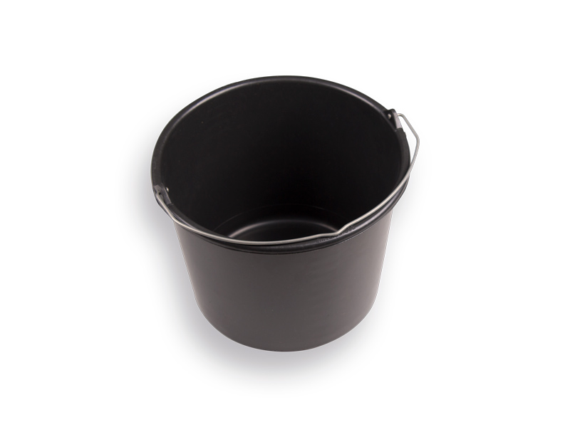 Construction bucket GRIPLINE 12 liter, black with handle