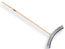 Manure scraper bent 75 cm galvanised, canvas rubber, with ATLAS handle 160 x 3.2 cm
