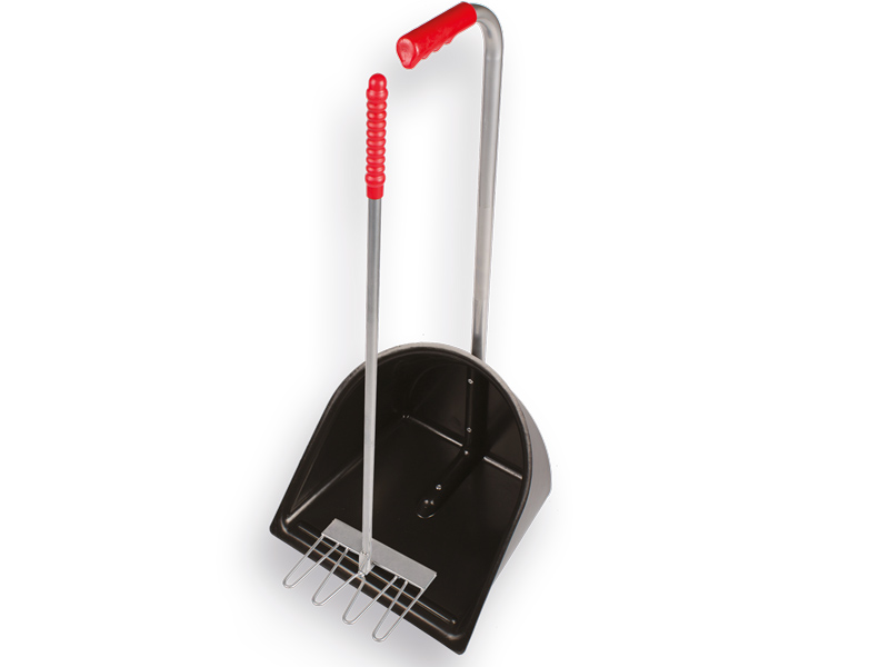 Manure scoop 75 cm complete with rake
