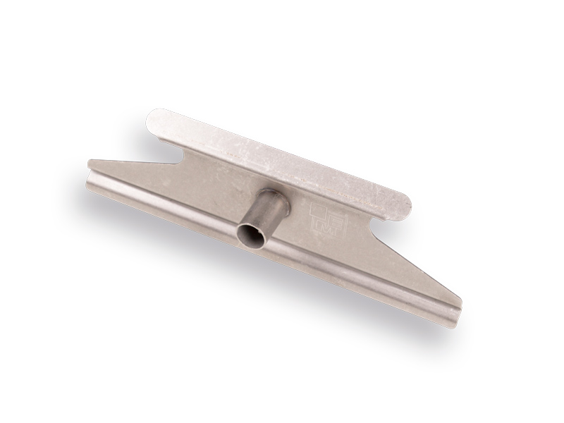 Stable scraper stainless steel, one side 35 cm, other side 21 cm, without handle