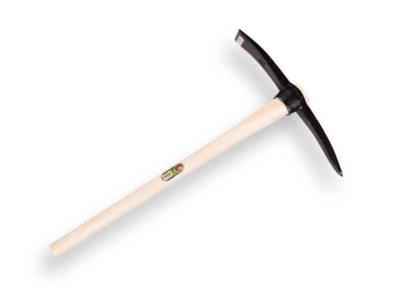 Pioche ATLAS 3 kg avec manche en bois de frêne de 90 cm, dimensions de la tête 40 x 70 mm