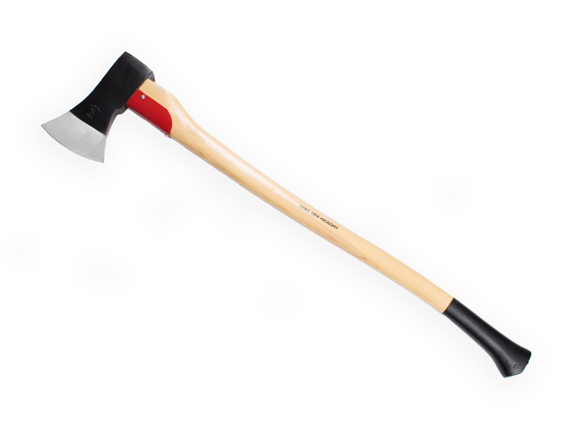 ADLER Holzaxt PLUS 1800 gramm, mit HICKORY stiel 90cm mit Stielschutz aus Metall und Scneidenschutz