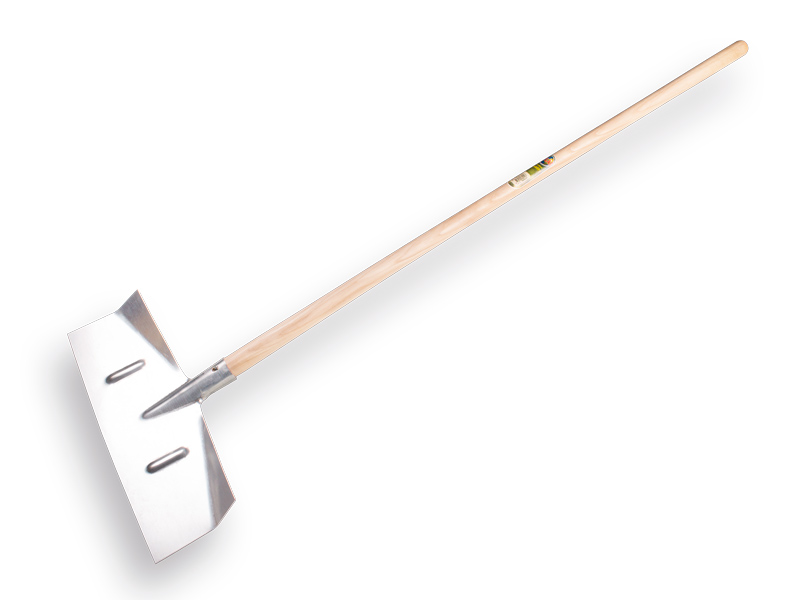Slijkschuiver - Sneeuwschuiver ATLAS plaatstaal, recht model 40 x 18 cm, met ESSEN steel 130 x 4 cm
