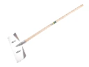 Schlammschieber - Schneeschieber ATLAS Blechstahl, rechteckiges Modell 40 x 18 cm, mit Eschenholz-Stiel 130 x 4 cm