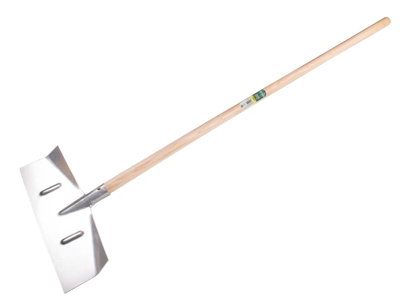 Schlammschieber - Schneeschieber ATLAS Blechstahl, rechteckiges Modell 50 x 18 cm, mit ESCHENHOLZ Stiel 130 x 4 cm.